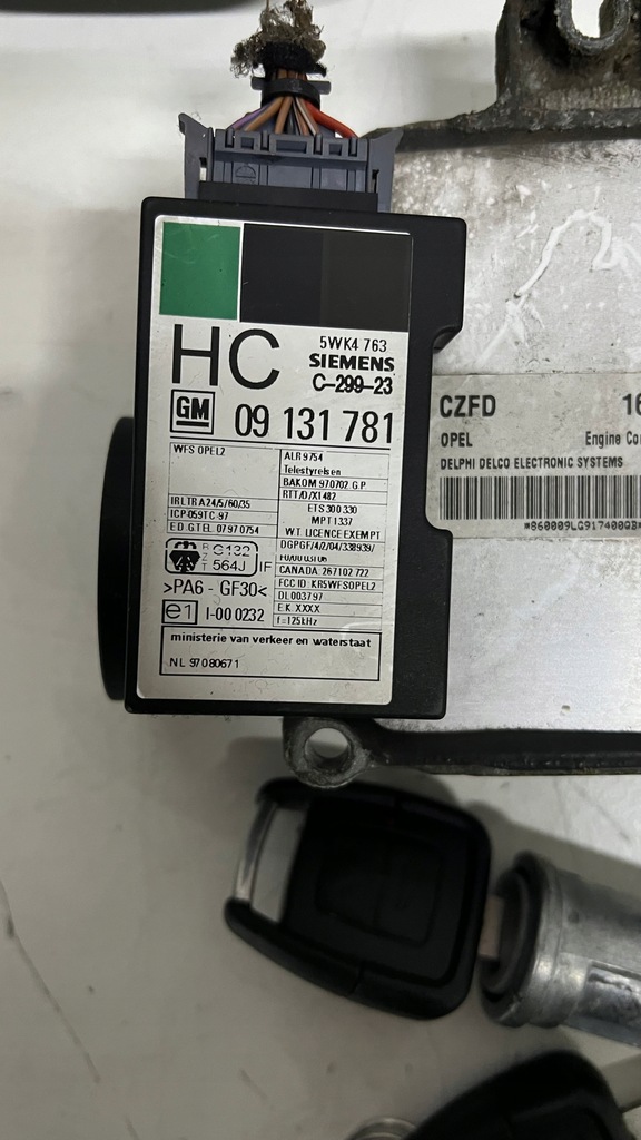 фото №4, Блок керування набір стартовий opel zafira a 1.6 16250009
