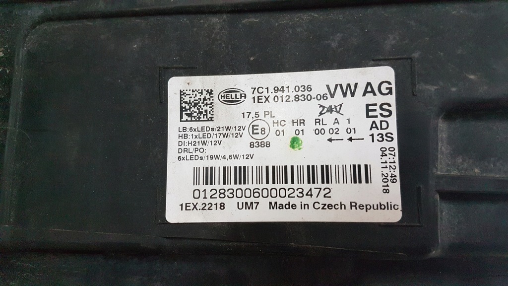 фото №12, Лампа перед права vw crafter ii 7c1 full led