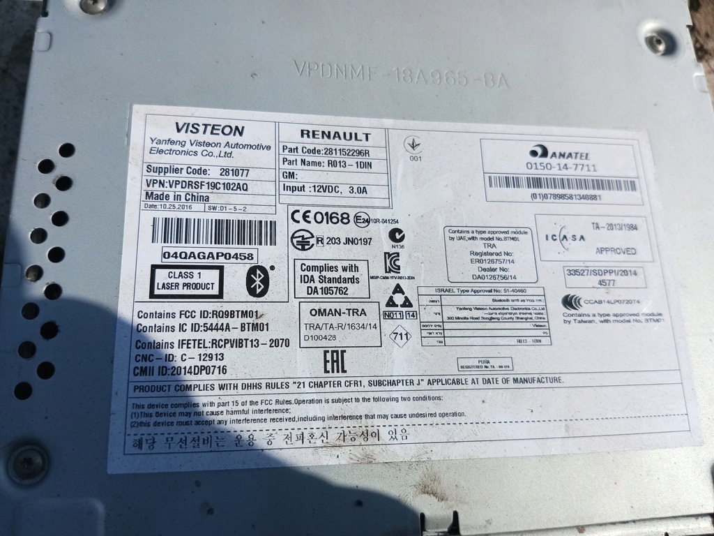 фото №9, Renault master iii радио usb рамка 281152296r 0150-147711