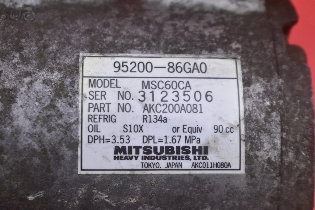 фото №7, Компресор насос кондиціонера 95200-86ga0 subaru justy iii g3x 1.3 16v 94 km