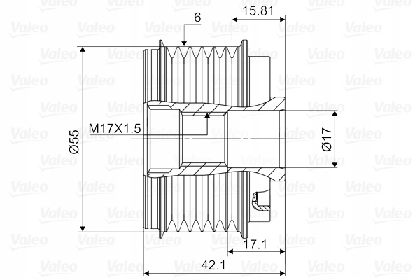 Генератор - зчеплення односторонній valeo 588112 Доставка