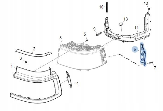 фото №3, Кронштейн кронштейн кронштейн фара лампы scania r s p g ngs 2394401 правый