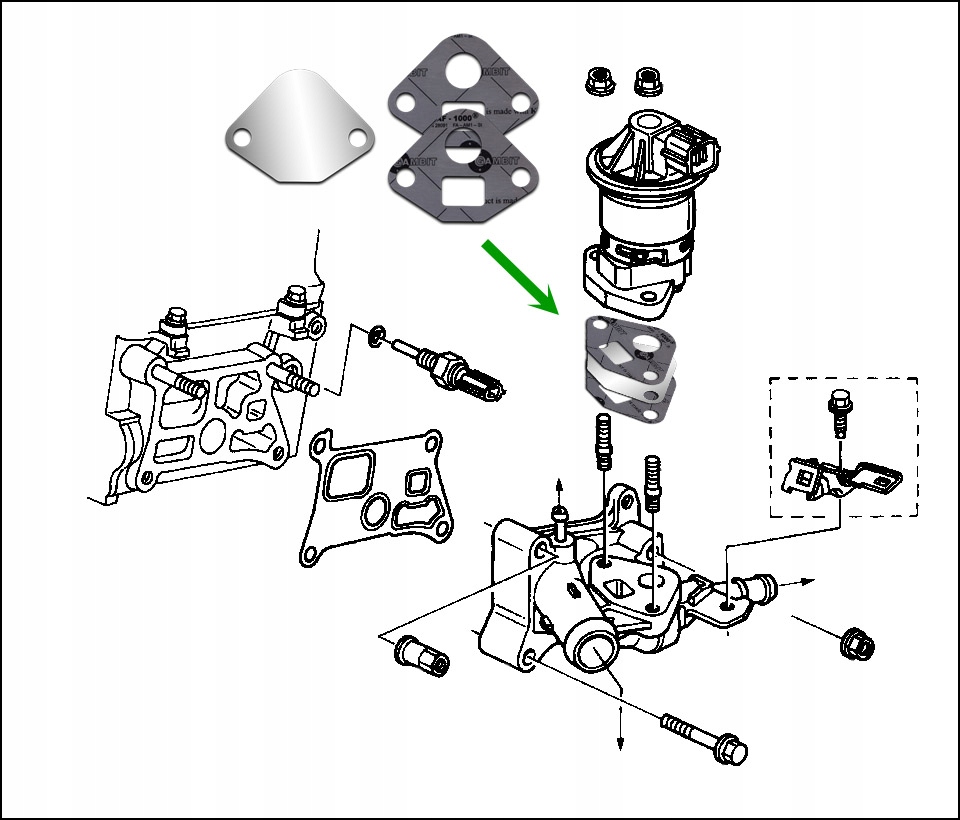 фото №7, Заглушка egr honda civic vii 1.4 1.6 1.7 accord prelude 2.0 2.2 2.3