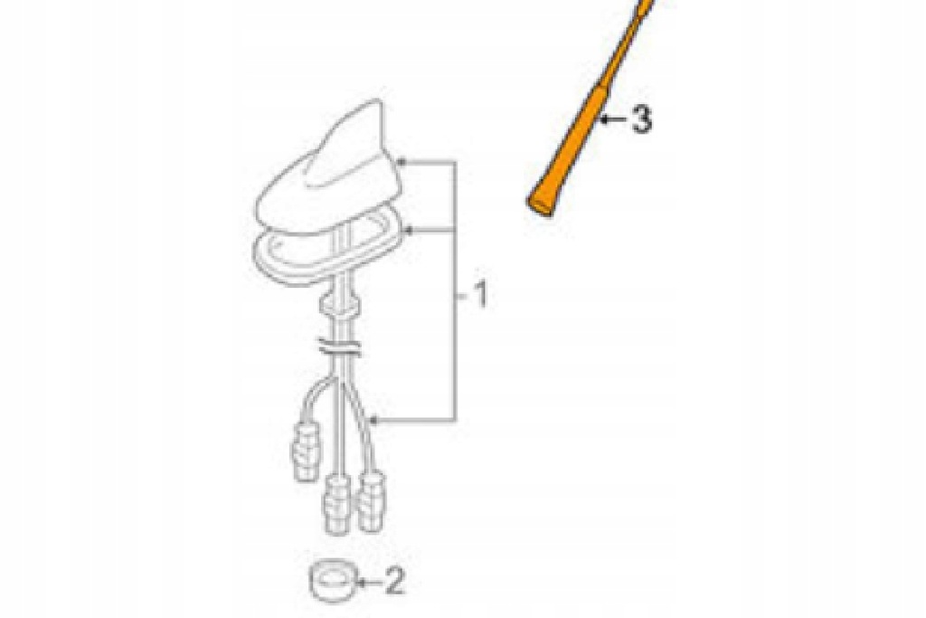 фото №8, Vw bora 1j2 щогла антенний 1j0035849e оригінальний