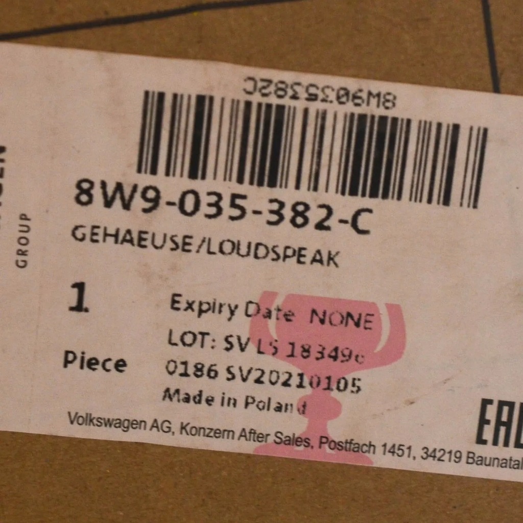 фото №10, Audi a5 rs5 8w6 sportback rear center loud speaker 8w9035382c oem