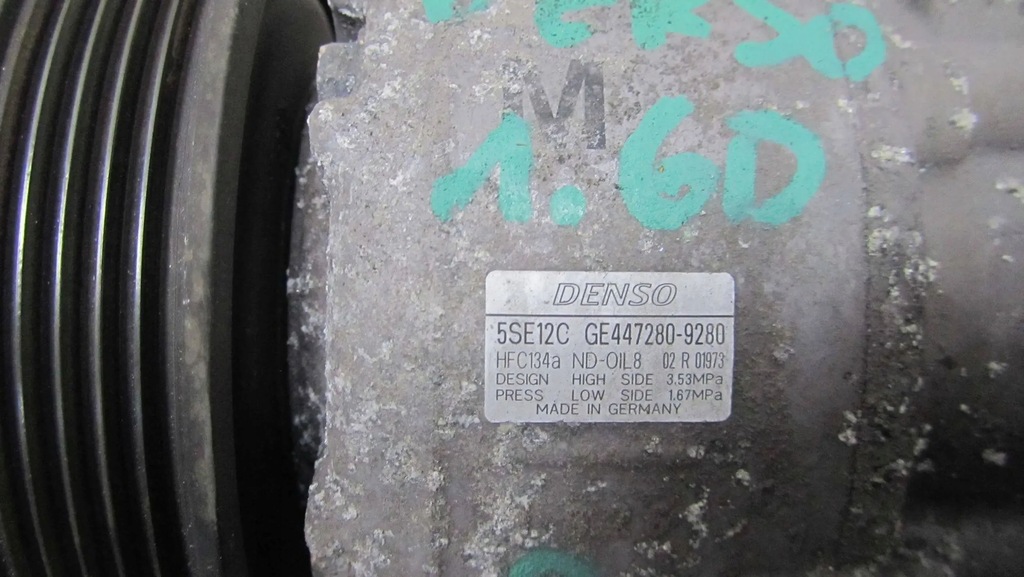 фото №5, Toyota verso lift 1.6 компрессор кондиционера 447280-9280