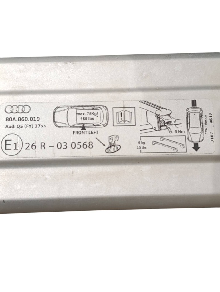 фото №9, Audi q5 sq5 2018 комплект рейлінги дахові