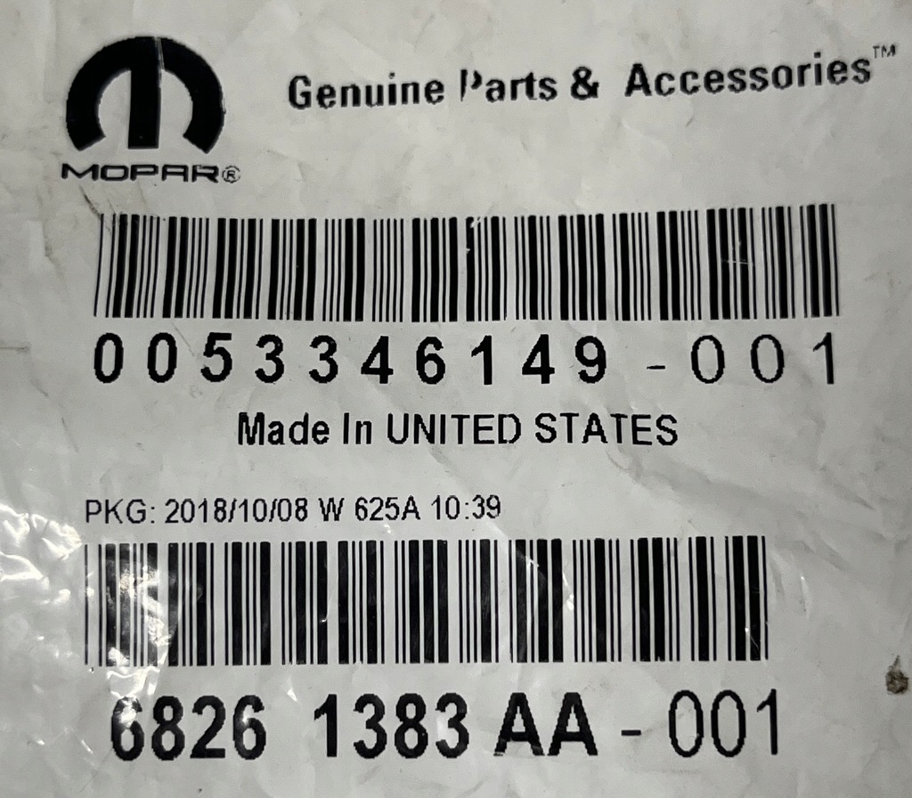 фото №5, Защита брызговик задняя jeep cherokee kl оригинальный номер 68261383aa