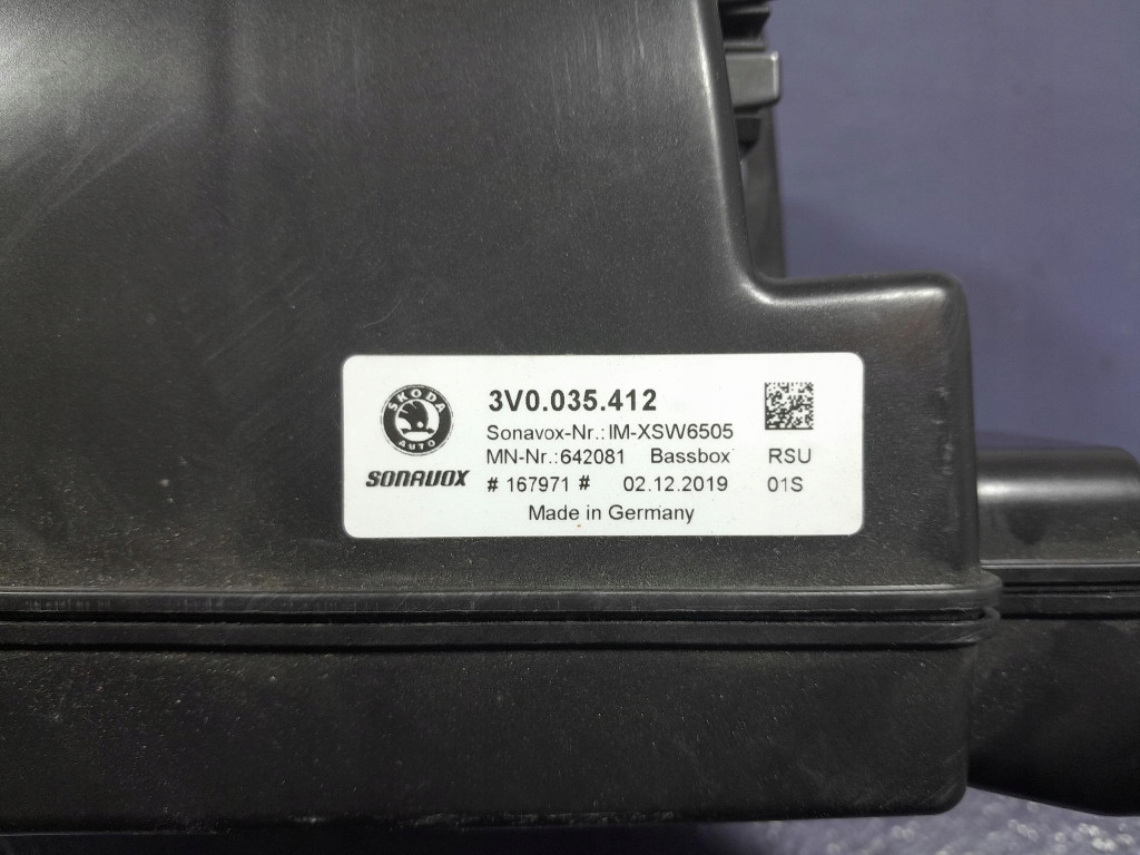 фото №5, Skoda superb iii lift динамик сабвуфер 3v0035412