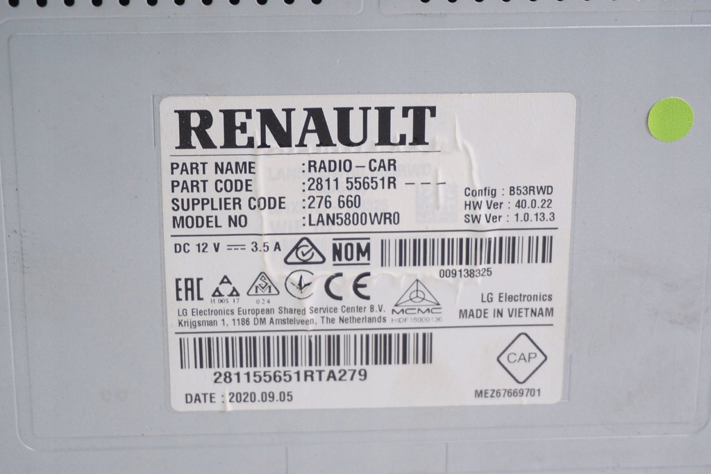 фото №4, Радио навигация renault trafic iii 281155651r