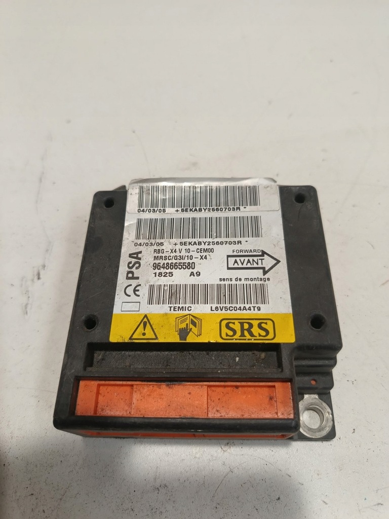 фото №1, Датчик air bag модуль 9648665580 citroen c5