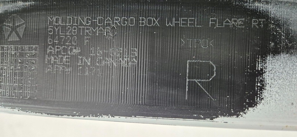 фото №9, Dodge ram v 2019- laramie limited молдинг крыла задняя правая 5yl28trma