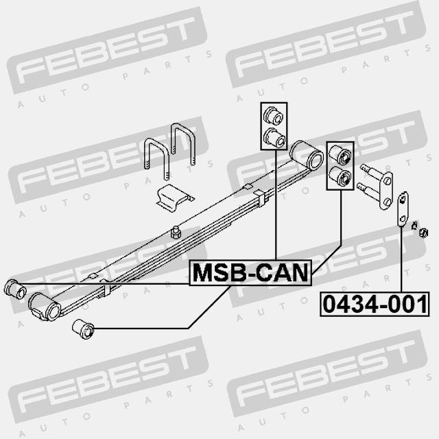 фото №10, Резиновый элемент рессора febest 0434-001