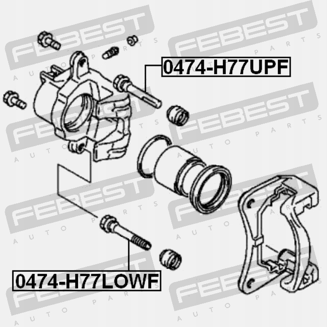 Febest 0474-h77upf шаровая опора направляющая, суппорт тормоза Киев