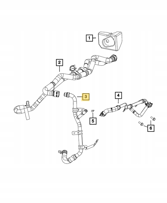 фото №2, Jeep grand cherokee wl 3.6 21- шланг wąż wody трубка труба 68381444ab