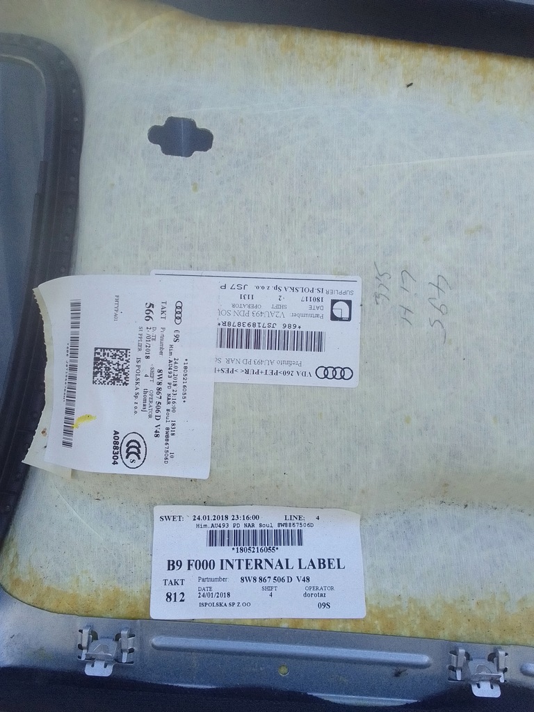 фото №13, Audi a5 8w 18- потолок 8w8867506 sportback usa