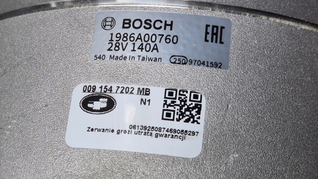 Купить Генератор генератор генератор mercedes axor 24v 140a оригинальный номер 1986a00760 новый !!!