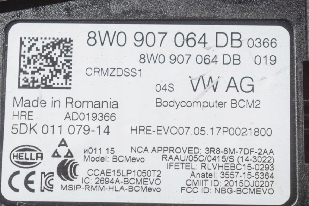 фото №8, Audi a5 8w6 s5 комфорт вбудований ecu керування unit 8w0907064db 5dk011079 260kw