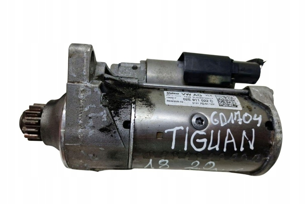 фото №6, Стартер vw tiguan 5n_ 02e911022c 2.0l дизель 110kw 2017
