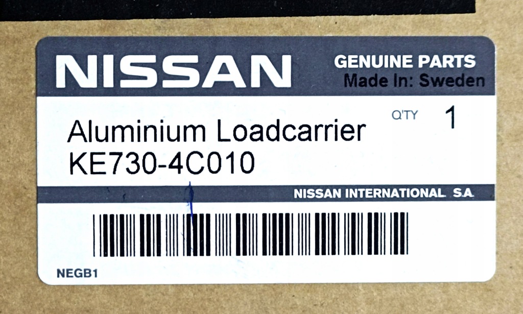 фото №13, Aluminiowy багажник крышный поперечины nissan x-trail t32 nowe оригинальный номер