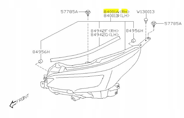 Купить Лампа фара правый subaru outback eur led оригинал 2021-
