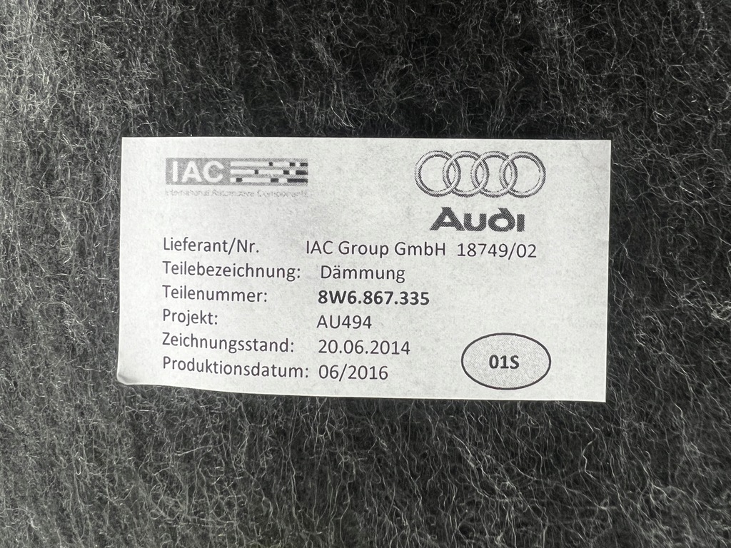 фото №8, Обивка обшивка дверь правый задняя alcantara led audi a5 s5 rs5 8w 8w6868606