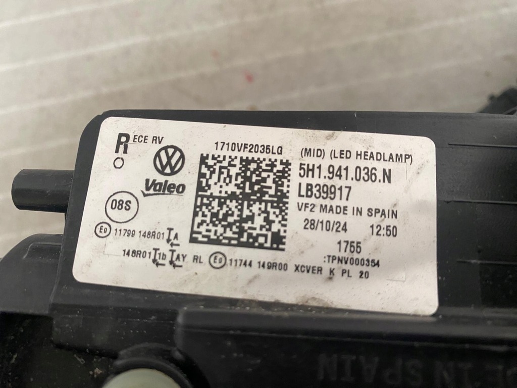 фото №10, Лампа правая передняя vw golf viii 8 lift full led правый перед 5h1941036n