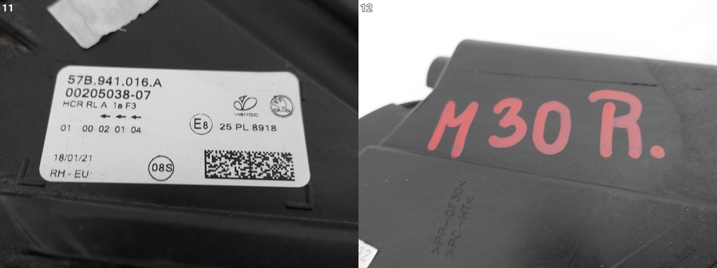 фото №12, Skoda karoq 57b 18- лампа правая обычная+ led eu