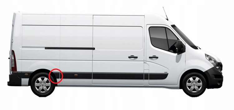 фото №4, Молдинг бічна права задня малий +кліпси do renault master iii 3 movano b 2010-