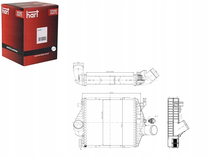 фото №1, Інтеркулер радіатор повітря mercedes w638 vito 96- hart