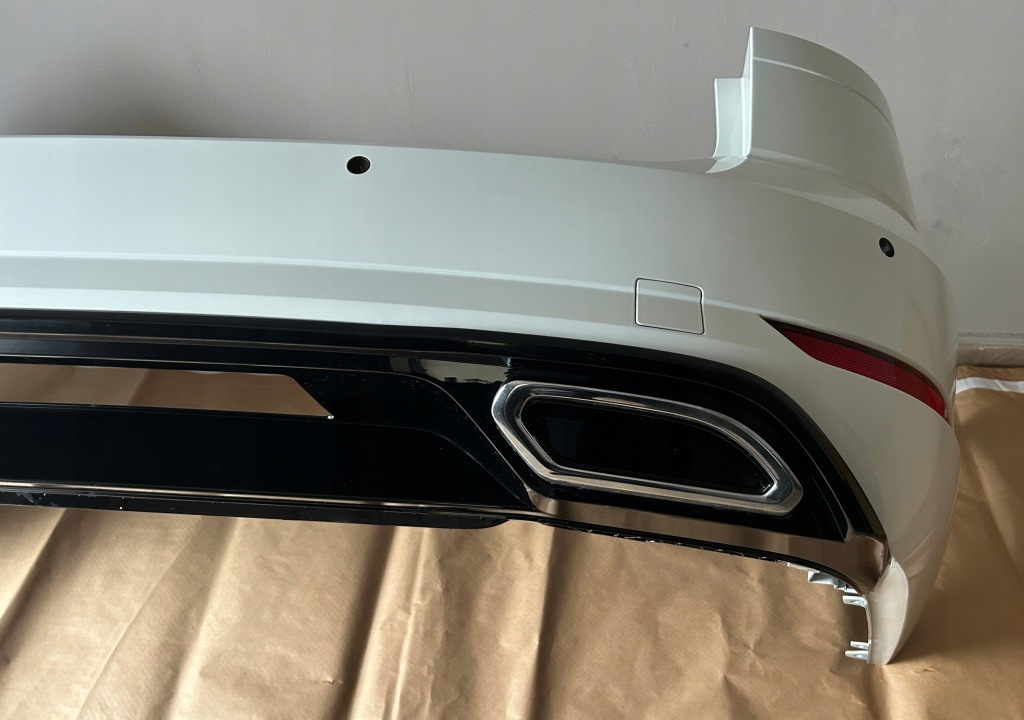 Vw golf 7 рестайлинг  2017-2020 бампер задний универсал r-line pure white lc9a Доставка