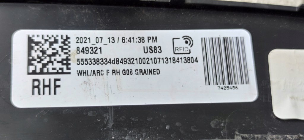 фото №7, Bmw x6 g06 молдинг крыла правая задняя 7441064