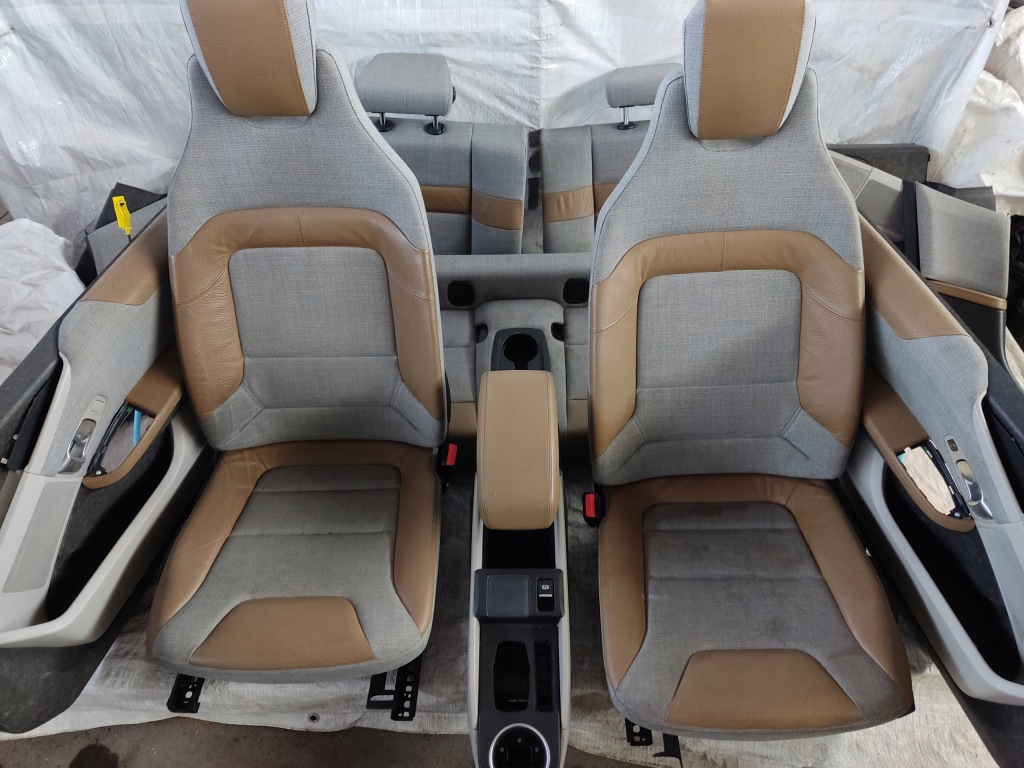 фото №1, Bmw i3 i01 салон сиденья подогрев заднее сиденье туннель обивка solaric cassia