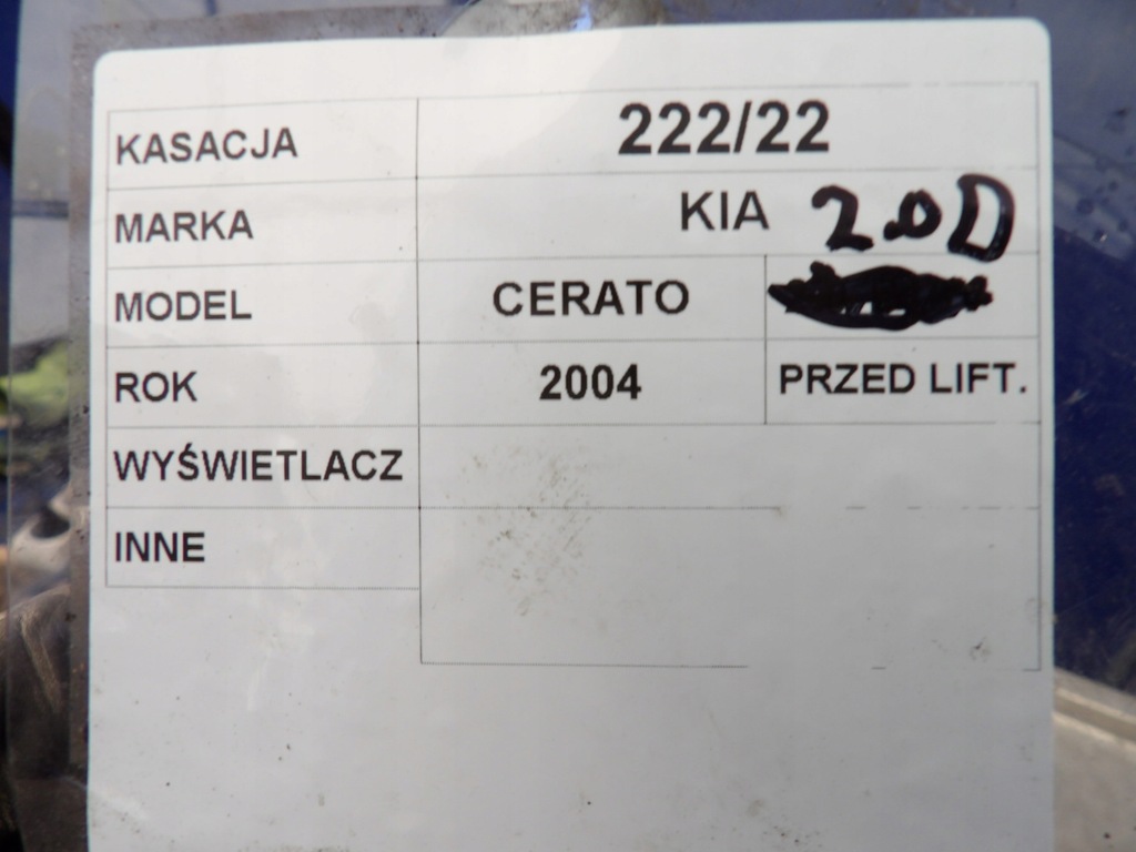 фото №8, Часы дисплей kia cerato 2004-2008r. 94500-2f100 / 94500-2f150