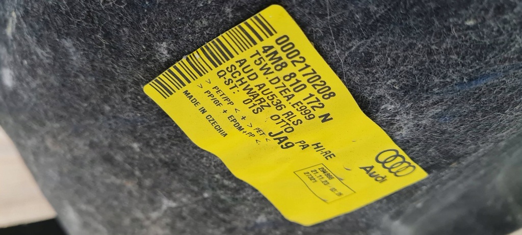 фото №8, Sq8 q8 підкрилок праве правий задня матеріал 24r 4m8810172n