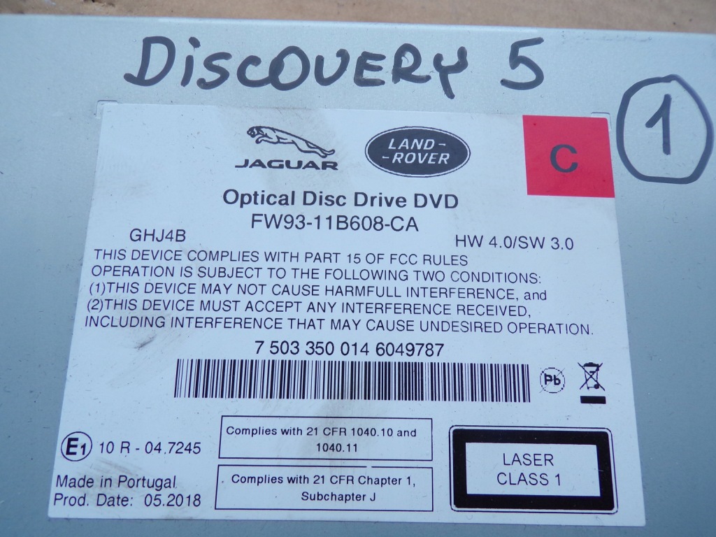 фото №2, Считыватель dvd fw93-11b608-ca discovery v