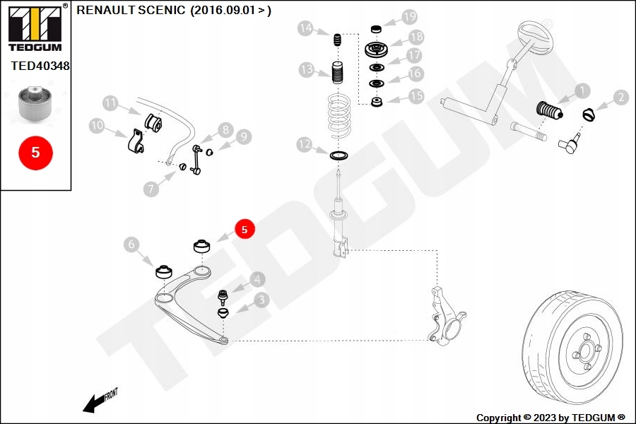 фото №10, Втулка wah. renault megane 16- talisman 13- le/pr задня