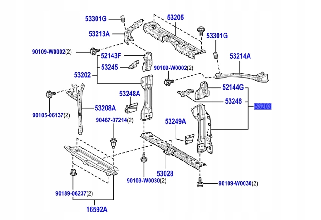фото №1, Corolla e21 19-26 kom hb кронштейн передний pas l
