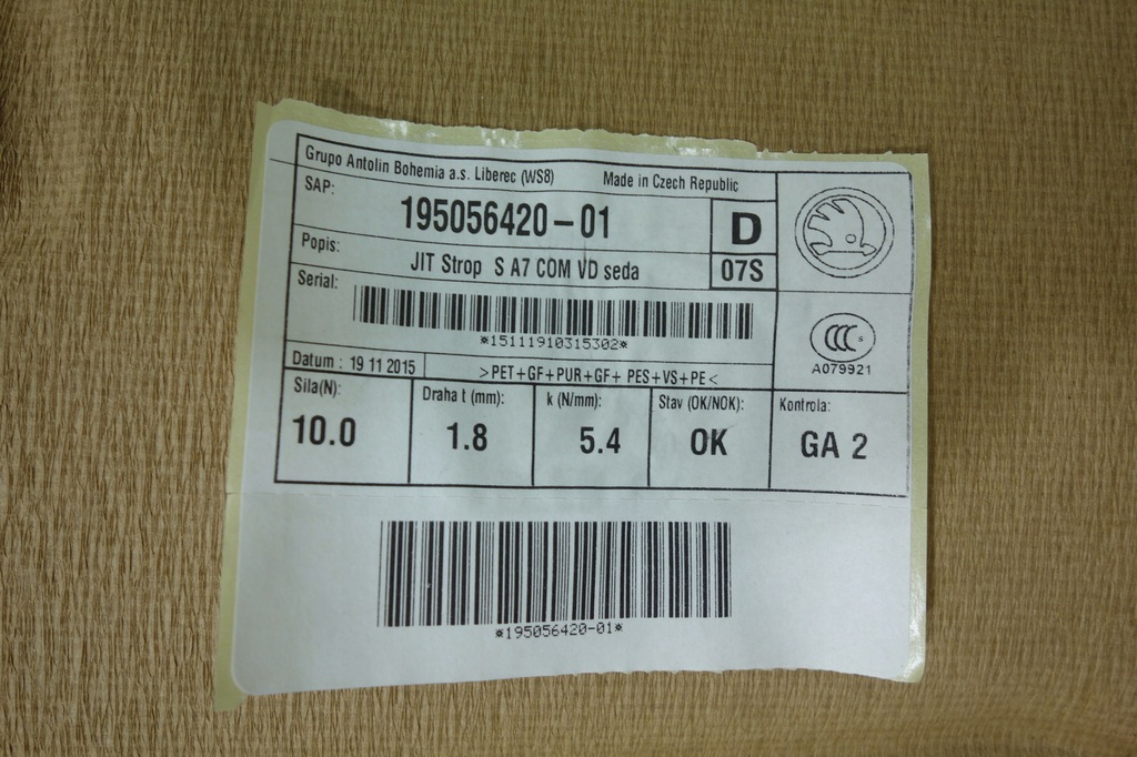 фото №13, Потолок skoda octavia iii kombi 5e9867501n