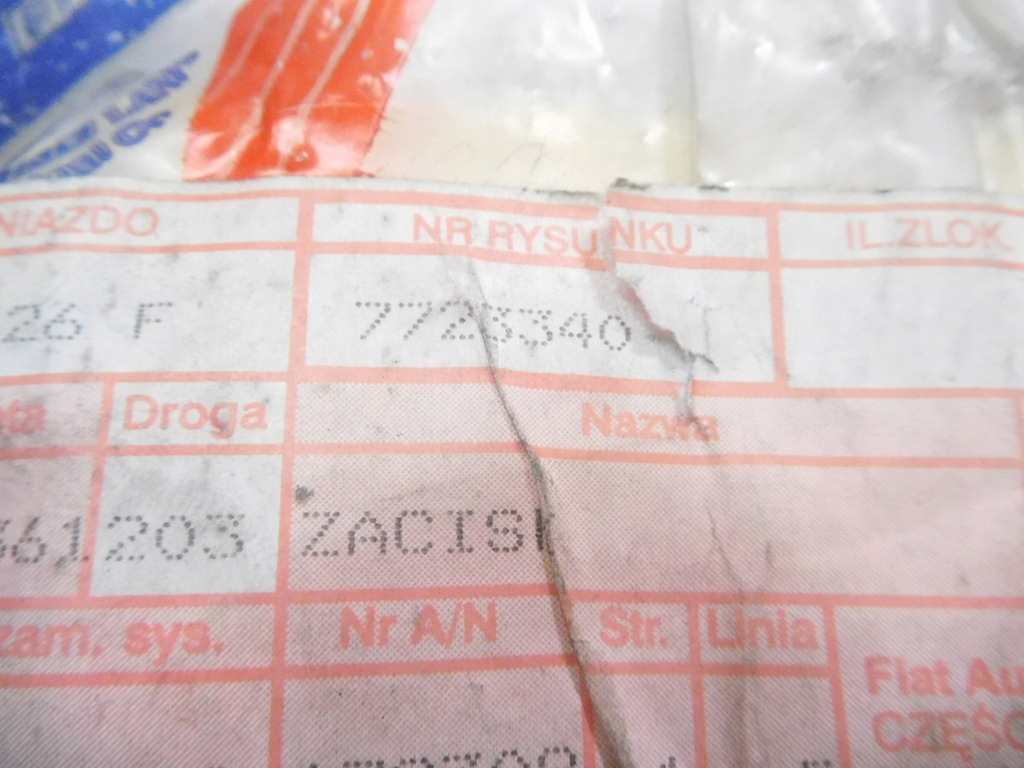 фото №7, Кліпса, кронштейн підкрилок fiat uno оригінальний номер 7723340