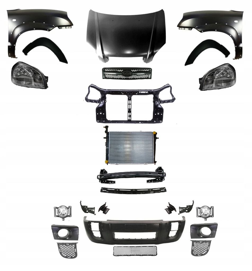 фото №1, Hyundai tucson jm 2004-2010 kompletny перед капот