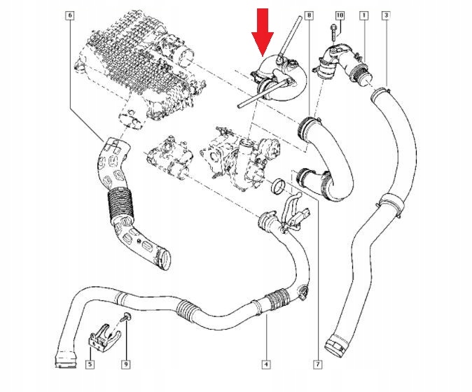 фото №3, Renault clio kangoo clio ii thalia 1.5 dci шланг труба turbo 8200770644