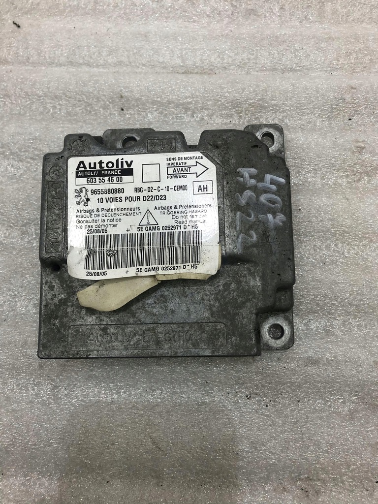 фото №1, Модуль датчик подушка безпеки peugeot 407 9655880880