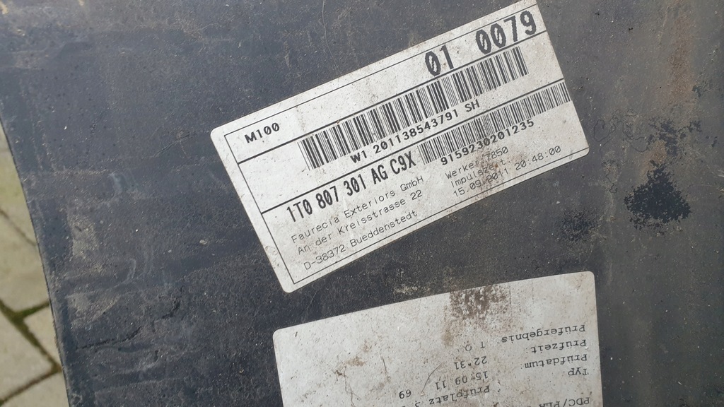 фото №6, Накладка-спойлер w бампер спойлер задняя vw touran 1t0 2010 -