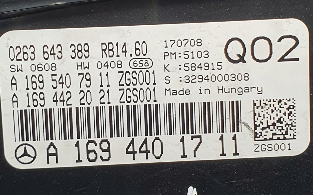 Счетчик приборы mercedes w245 a1694401711 0263643389 европа в Украине