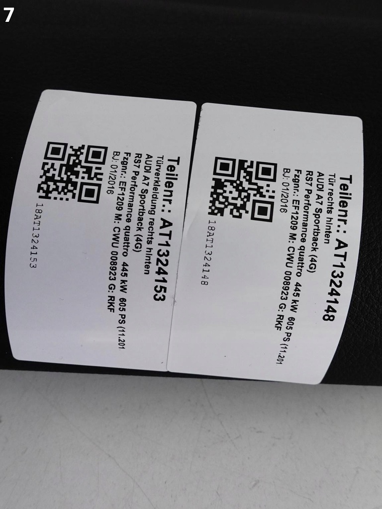 фото №8, Audi rs7 s7 a7 4g8 c7 10-18 обивка обшивка дверь правая задняя exclusive