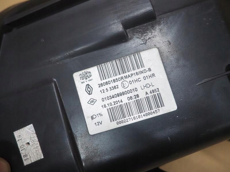 фото №12, Лампа фара лівий передній renault clio iv 260601850r