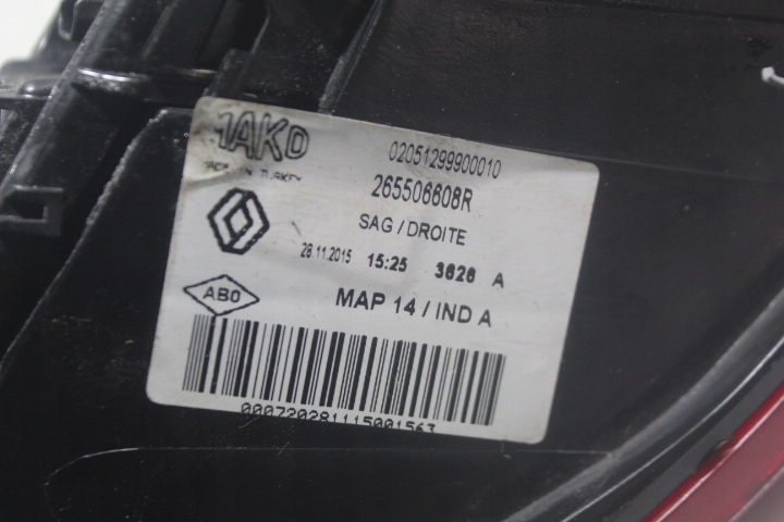 фото №4, Лампа права задня renault clio iv 0.9