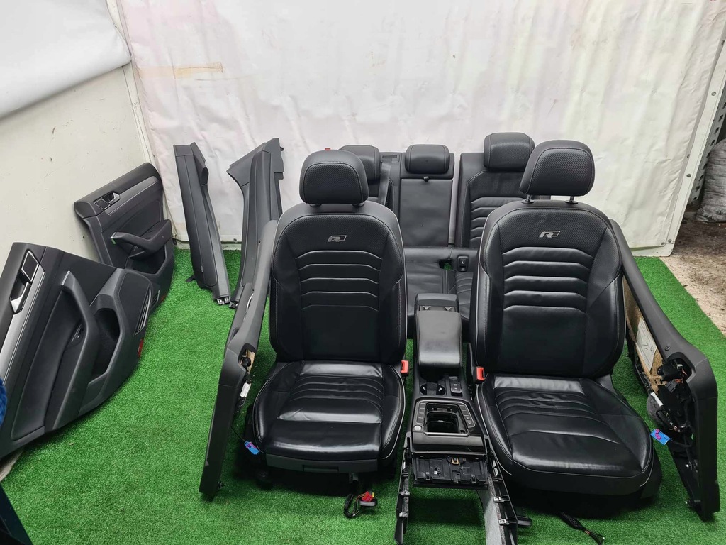 фото №2, Vw arteon середина r-line сиденье заднее сиденье обшивки niebieski led