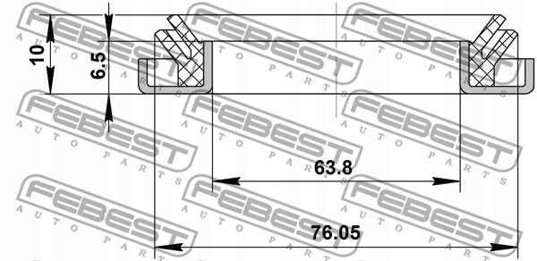 фото №8, Febest 95ddy-75640610x кільце ущільнювальний, ступиця колеса